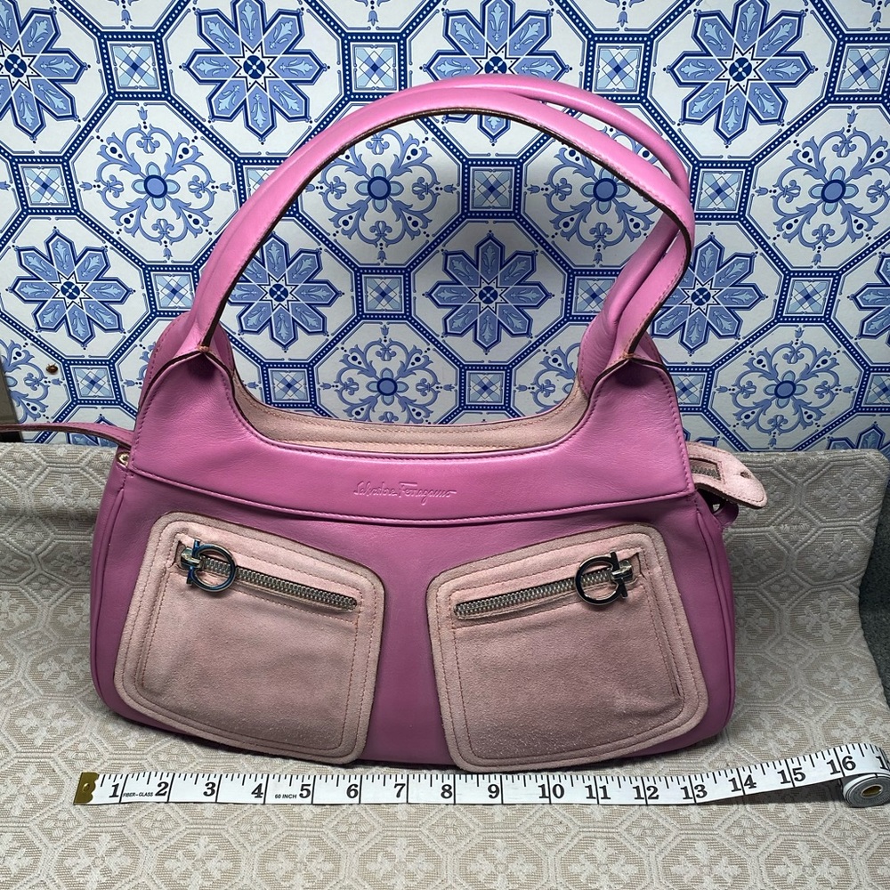 Salvatore Ferragamo Leather and Suede shoulder bag